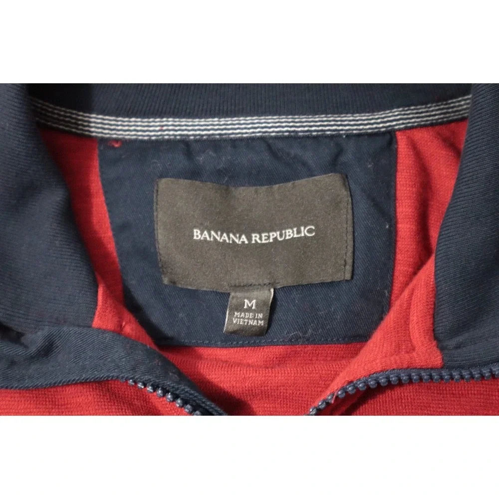 Banana Republic Men's Full‎ Zip Jacket Size M Red and Blue